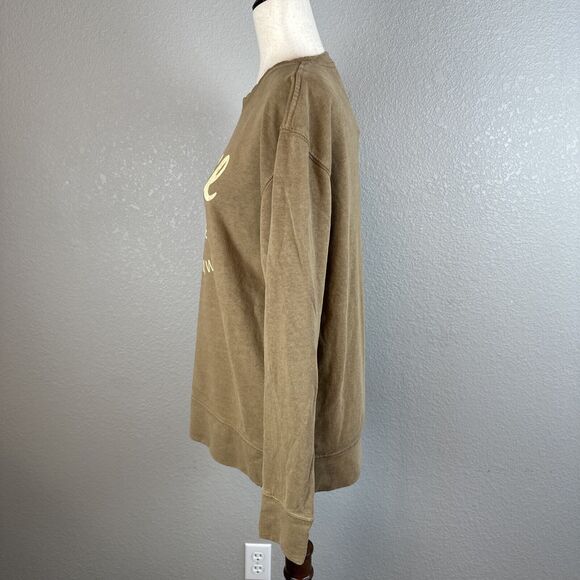 Anvil Hotel Sweatshirt x Jungmaven Size S Coyote Brown Organic Cotton Hemp - Picture 4 of 9